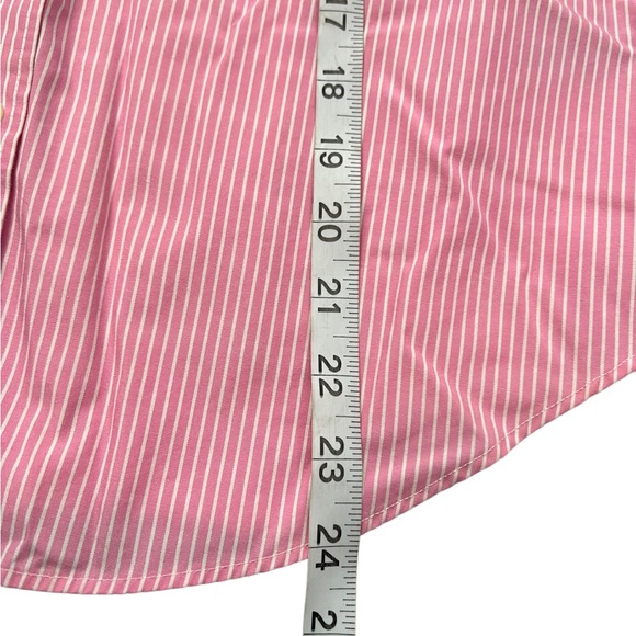 Lauren Ralph Lauren Women Stripe Pink Button Down Shirt Small - Picture 6 of 6